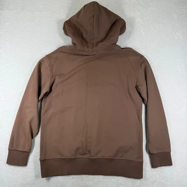 MONROW HT1170-1 Brown Cotton Pullover Hoodie Sweatshirt XS NEW - Image 11