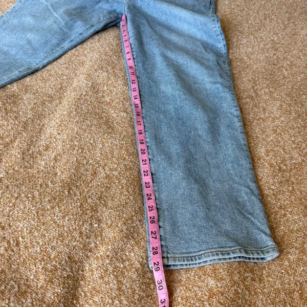 Madewell The Perfect Vintage Straight Jeans Light Wash Denim Button Fly Size 29 - Image 8