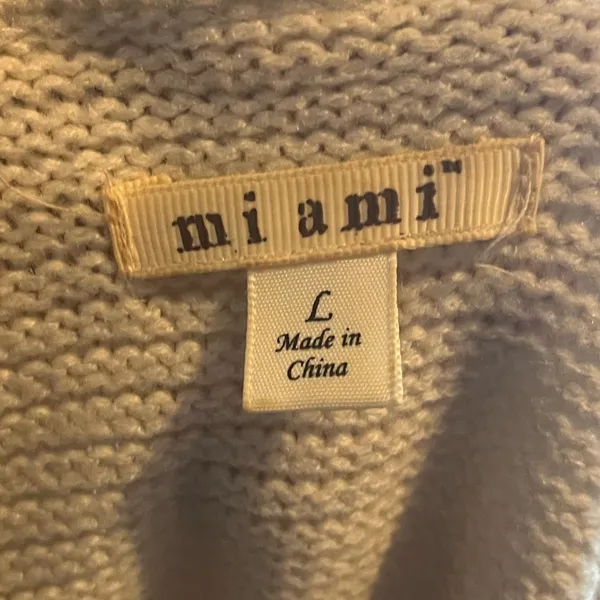Miami Cream Faux Fur Waterfall Vest L 70s Boho Festival Penny Lane - Image 8