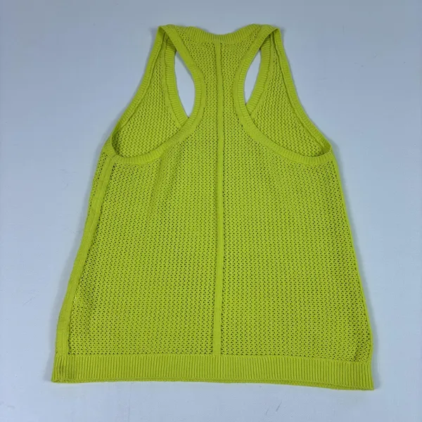 Rag &‎ Bone Mesh Tank Womens XS Neon Yellow 100% Cotton Scoop Neck Open-Knit - Image 5