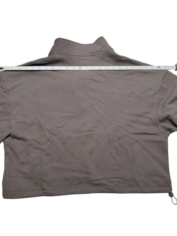 SET Active Heavyweight Sweats Half Zip Sweatshirt Dark Gray XS Oversized NWOT - Image 7