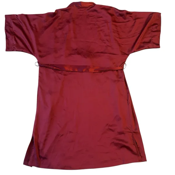 VICTORIA'S SECRET Kimono Robe Silky Satin Belt Pockets Interior‎ Tie Red Sz XS/S - Image 6