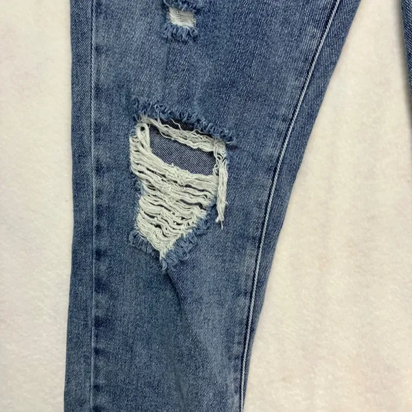 PacSun Distressed Denim Jeans Womens Blue High Rise Straight Leg Cotton‎ - Image 9
