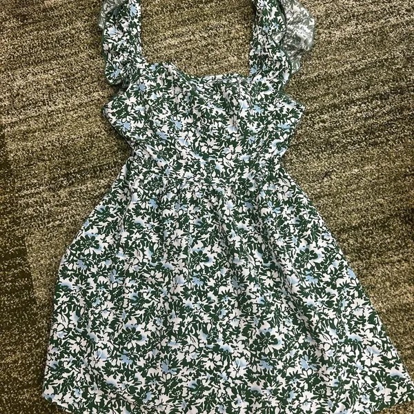 Tie back mini dress Green - Image 5