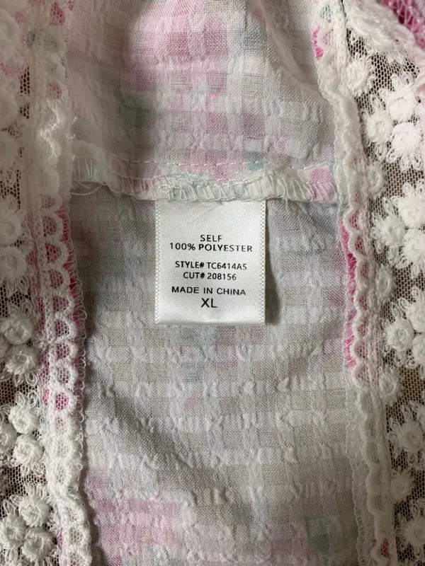 Altar’d State Tank Top XL Pink Floral Lace Peplum Fairycore Cottagecore NWOT - Image 16