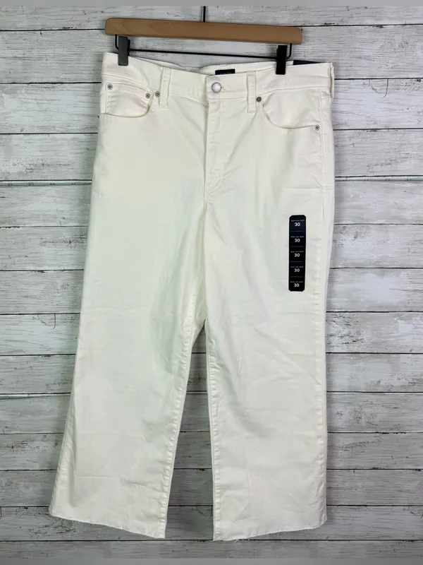 J Crew Factory Wide-leg cropped jean in all-day stretch Size 30 - Image 3