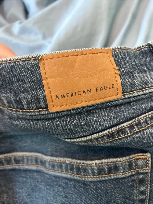 American Eagle Outfitters Womens Medium Blue 90s Straight Jeans 16 Short - Image 6