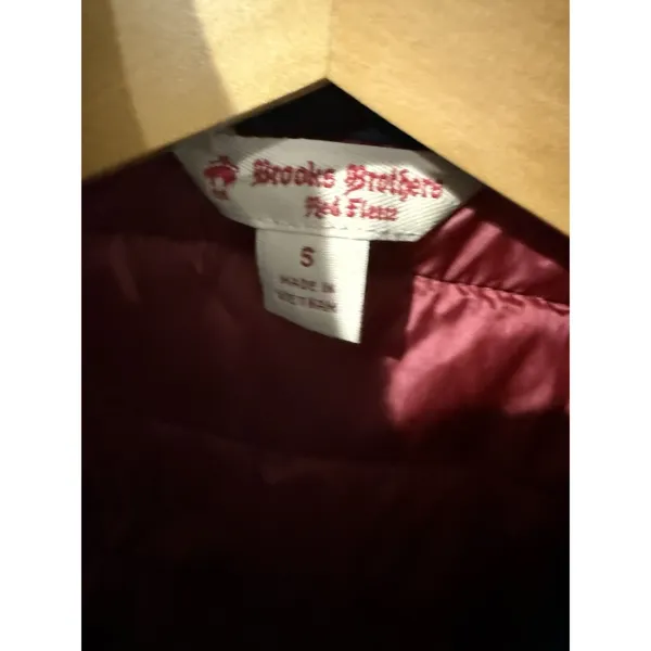 Brooks Brothers Red Fleece Vest Womens‎ S Quilted Packable Puffer Zip Pockets W - Image 2