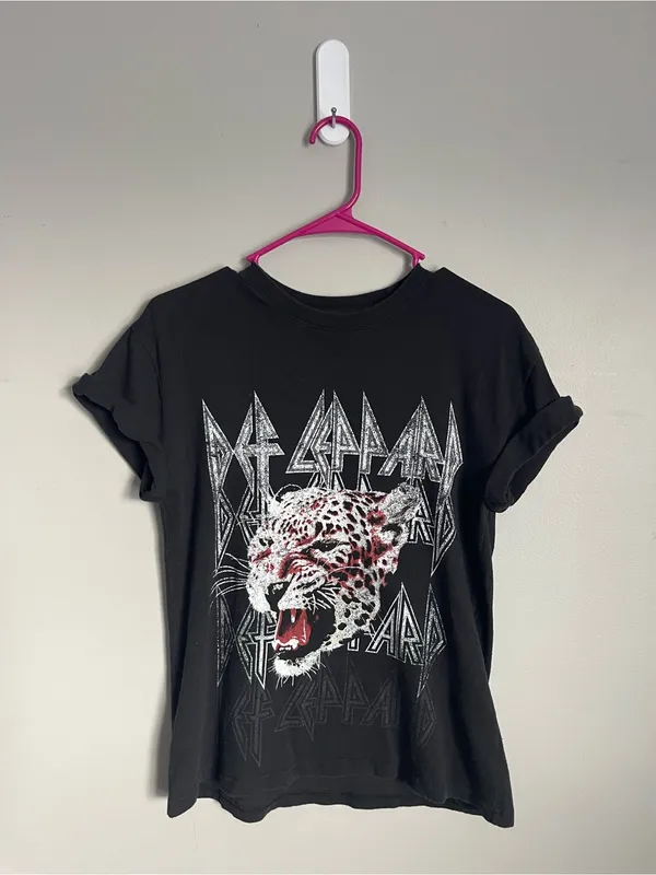 DEF LEPPARD | Black Logo Band Tee Sz S - Image 2