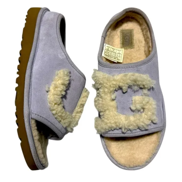 UGG Shearling SLIDE Sz 6 Lilac - Image 2