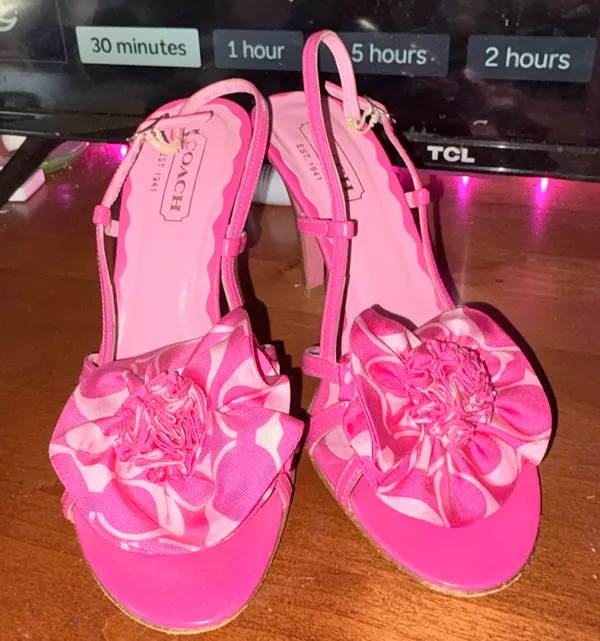 Vintage Coach Pink Heels  - Image 2