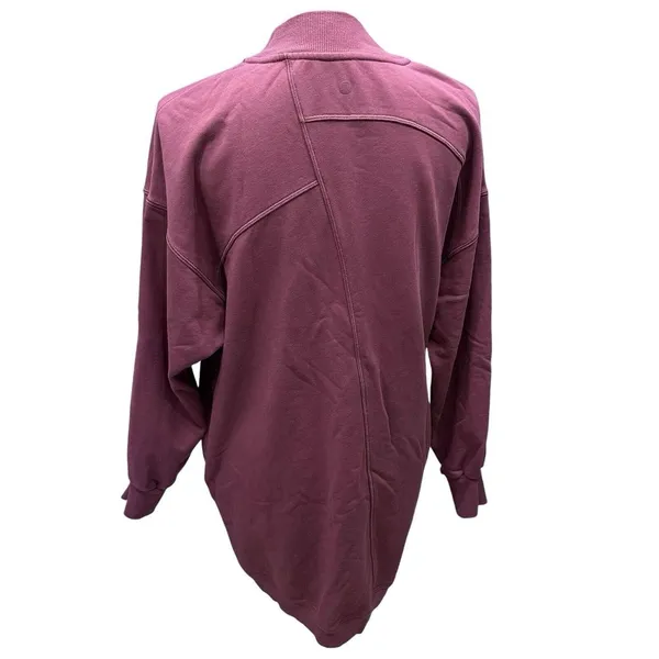 Lululemon Broken‎ Beats Sweatshirt Sweater Dress Size Medium Plumful Mauve - Image 6
