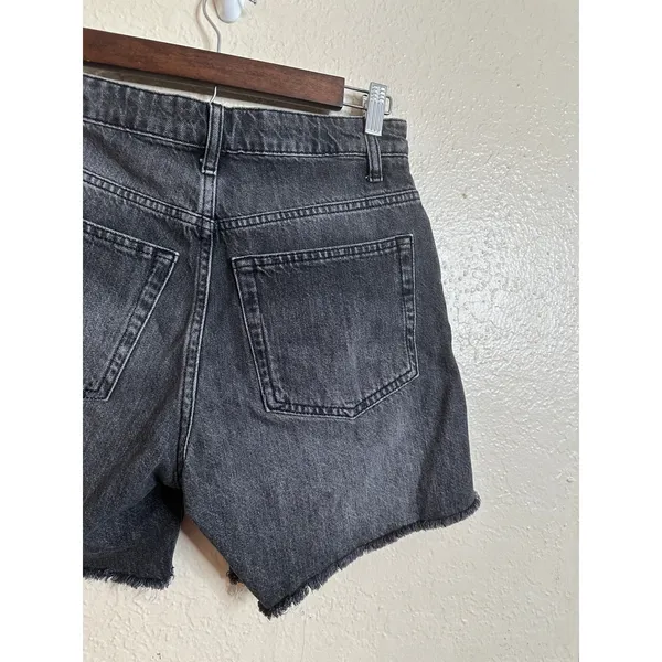 Reformation High Waisted Cut-off Denim Shorts Washed Black Womans 24 - Image 5