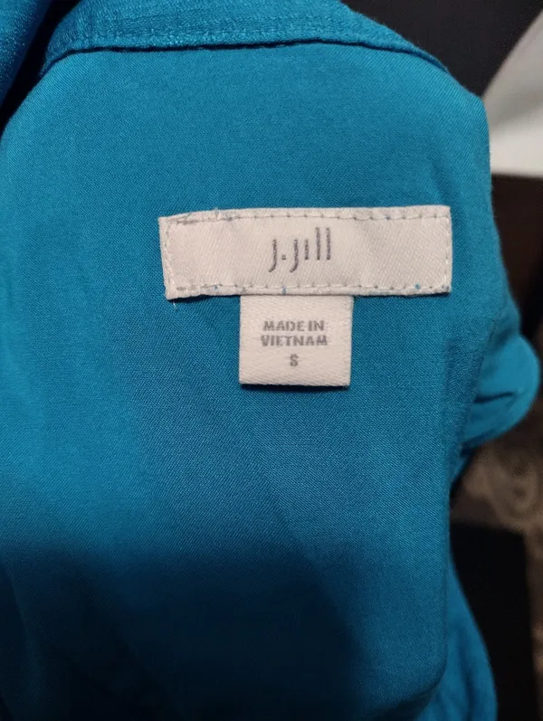 J. Jill Teal, Light Blue & Green Tiered Sleeveless Maxi Dress - Image 4