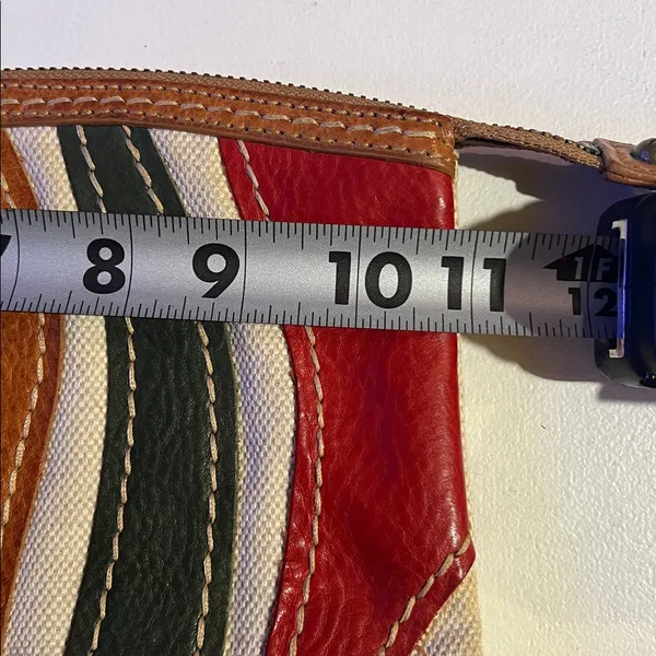 Frye leather and canvas multicolored clutch wristlet - Image 13