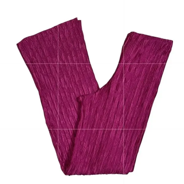 Zara Pink Pleated Wide Leg Pants(Size Small) - Image 2
