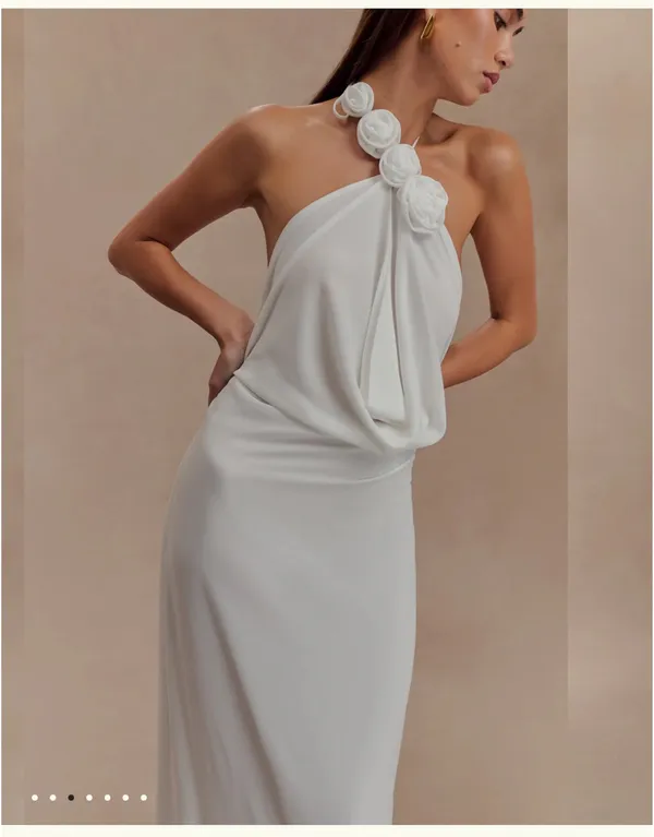 Meshki Maxi Dress White - Image 3