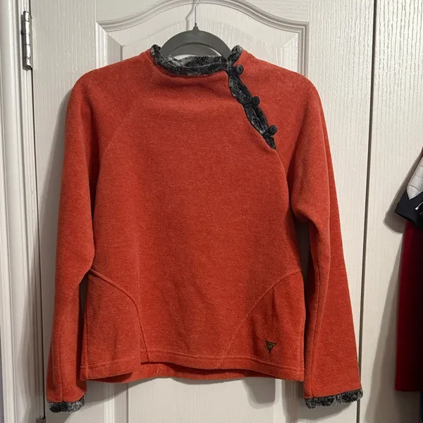 Wooly Bully‎ Fleece Sweatshirt Faux Fur Trim Gorp Winter Cabincore Granola - Image 2