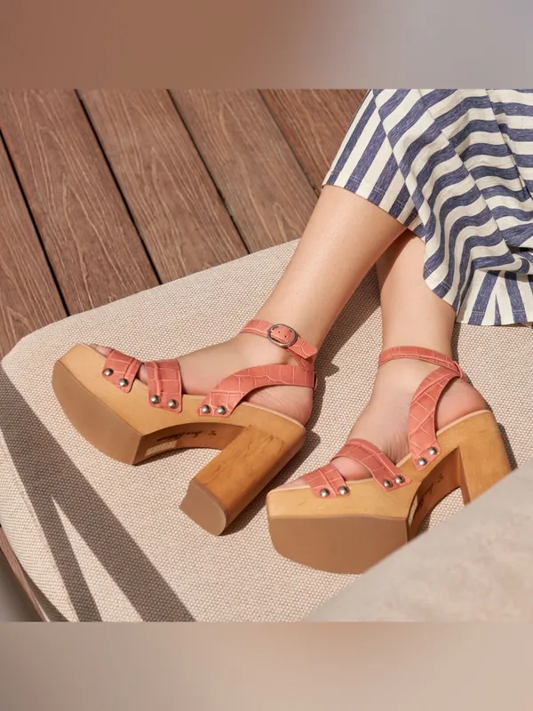Sam Edelman Rosalind Platform Block Heel Sandal Terracotta Rose Sz 7 NEW IN BOX - Image 2