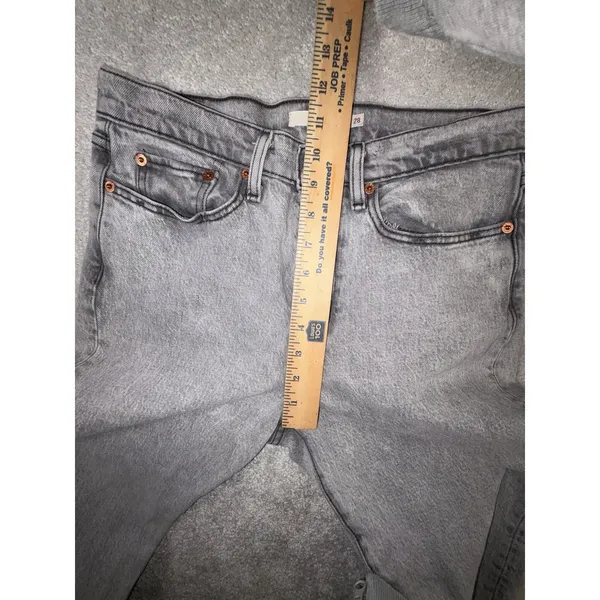 womens levis wedgie‎ jeans gray wash premium denim 28 - Image 10