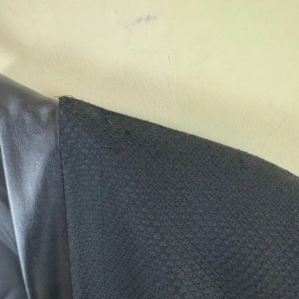 Halogen Faux Leather Trim Suit Jacket Blazer - Image 5