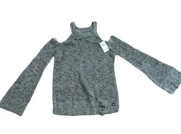 Hollister Green Long Sleeve Open Shoulder Sweater Size XS NWT - Image 2