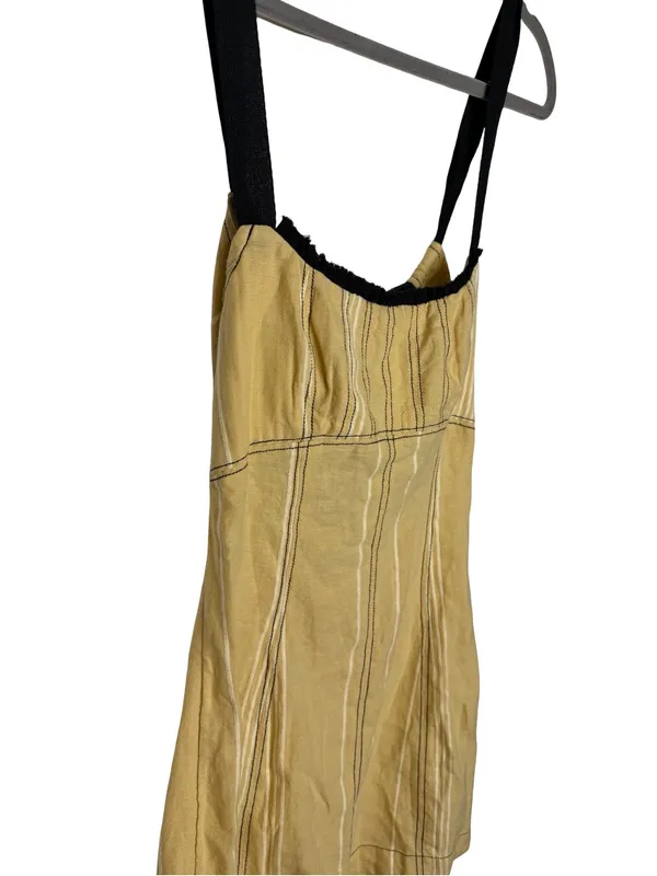We The Free 🌼 Free People Sailor Mini Dress XS Plaid Tie Back Sleeveless‎ 🌼 - Image 4