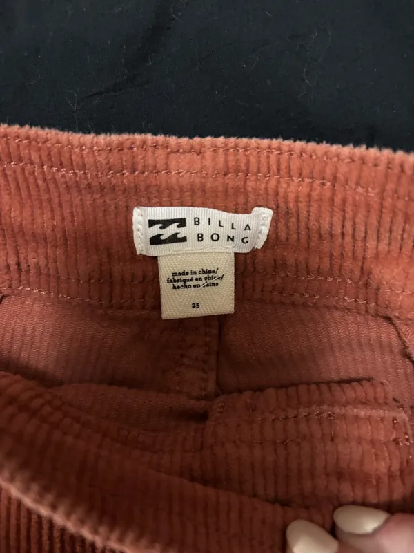 Billabong Burnt orange corduroy pants - Image 3