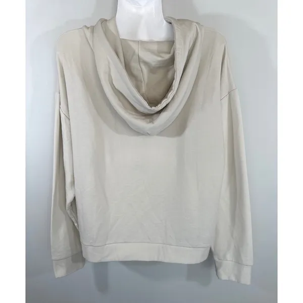 Quince Ivory Tencel Modal Relaxed Pullover Hoodie Womens Large Sustainable Soft - Image 5