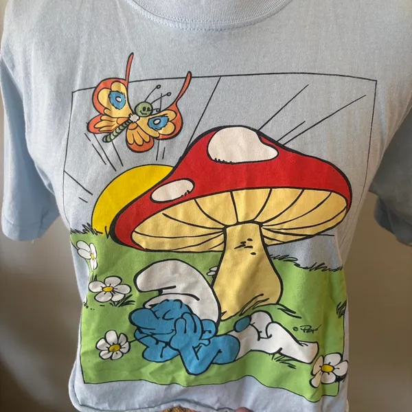 Boutique Smurf Mushroom Crop Top - Image 6
