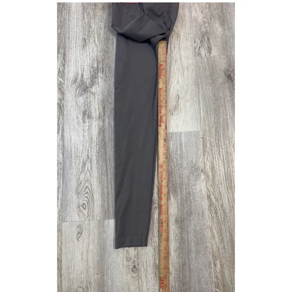 Gymshark Womens‎ Seamless High Rise Leggings Gray Burgundy Logo Waistband Medium - Image 5