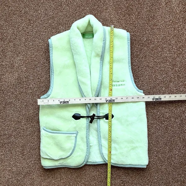 Hiromichi Nakano Vest Womens Unisex Lg Neon Lime Green Cozy Quirky Eclectic Rave - Image 8