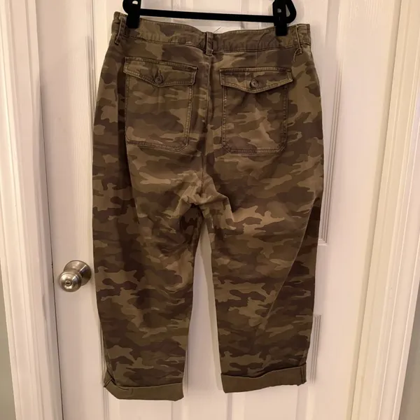 Camo Chino Pants Size 12 Camouflage Relaxed Fit Ankle Length - Image 5