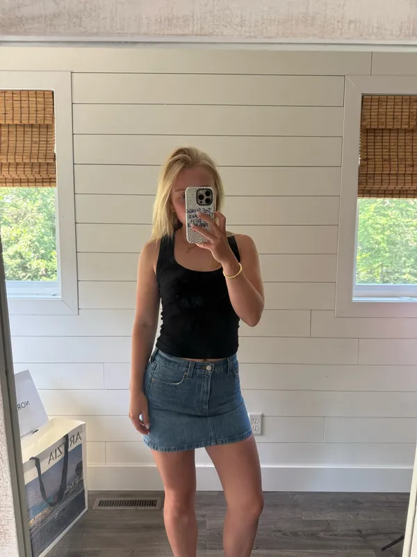 Aritzia Denim Forum Skirt Mini - Image 2