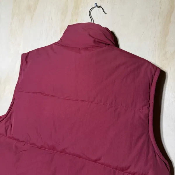 Eddie Bauer‎ Goose Down Puffer Vest Womens Large Red Snap Zip Outdoor Winter - Image 7