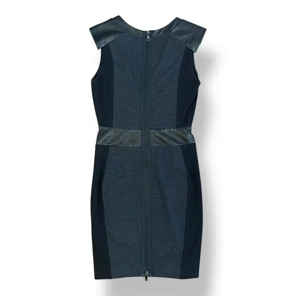 Revolve LaPina by David Helwani Black Knit & Lambskin Leather Mini Dress Size S‎ - Image 5