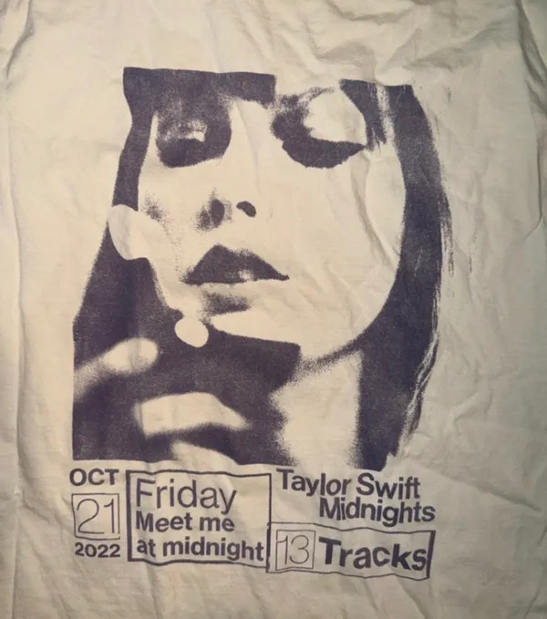 taylor swift midnights tee !! oct 21 2022 concert style graphic 13 tracks - Image 4