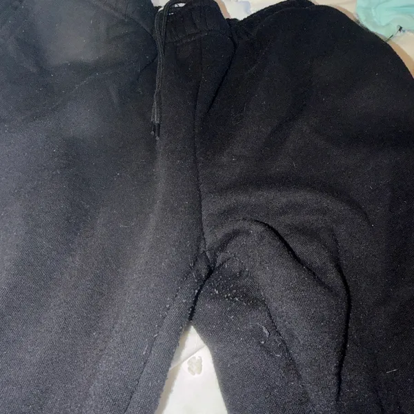 Wide leg sweatpants Black - Image 2