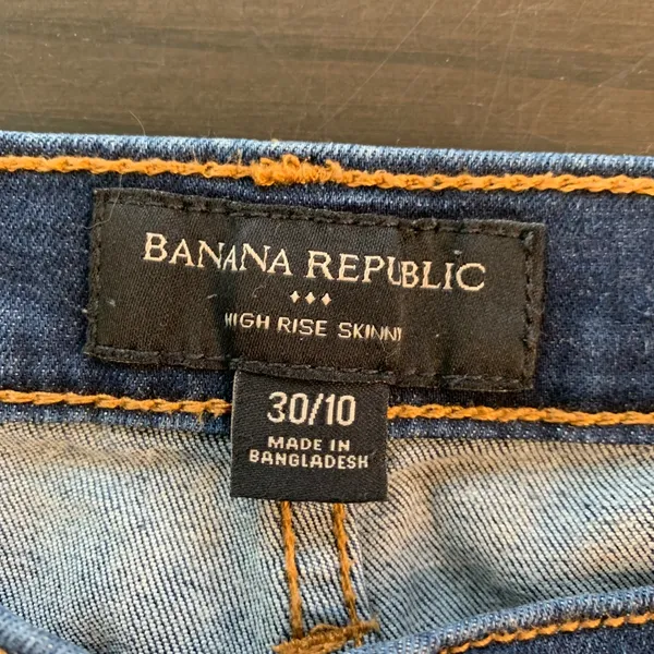 Banana Republic Women's‎ High Rise Skinny Jeans Dark Wash Size 30 10 READ - Image 2