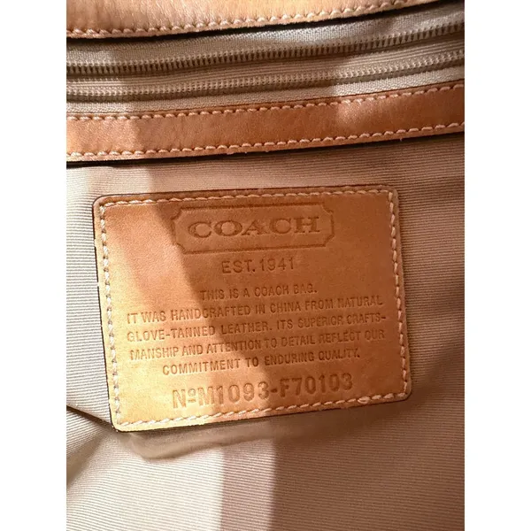 Coach Y2K Legacy‎ Transatlantic Business Leather Tote Briefcase Bag Tan F70103 - Image 10