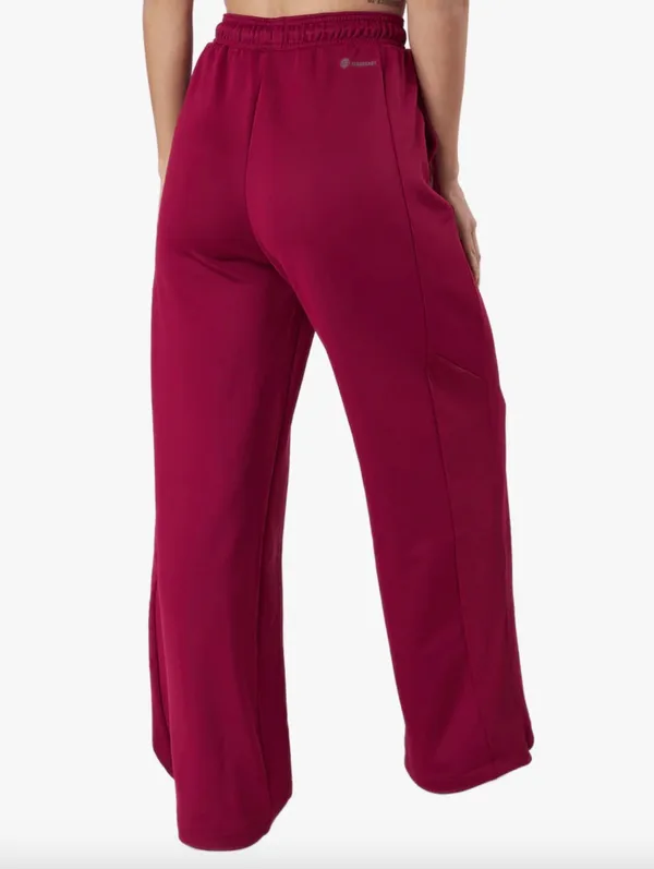 Adidas Pants Womens XL Red Wide Leg AeroReady Sweatpants Polyester Athleisure - Image 3