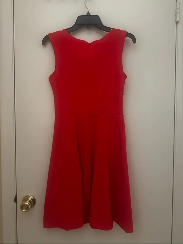 Cynthia Rowley Red Sleeveless Fit-and-Flare Dress - Image 2
