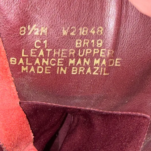Tommy Hilfiger Vintage Y2K Red Leather Square Toe Block Heel Boots 8.5M Brazil - Image 10
