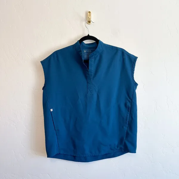 FIGS | Rafaela Oversized Scrub Top in Deep Reef Teal | XXS - Image 3