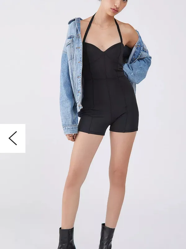 Urban Outfitters Fire Sign Halterneck Playsuit romper NWT - Image 3