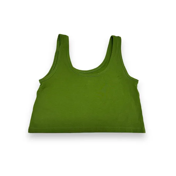 5/$35 PacSun Womens Tank Top Sz M Contour Easy‎ Sculpting Green Cropped Crop - Image 6