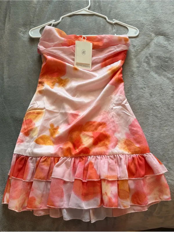 Peppermayo Manon Scarf Mini Dress - Blushing Blossom US 0 NWT *No scarf - Image 4