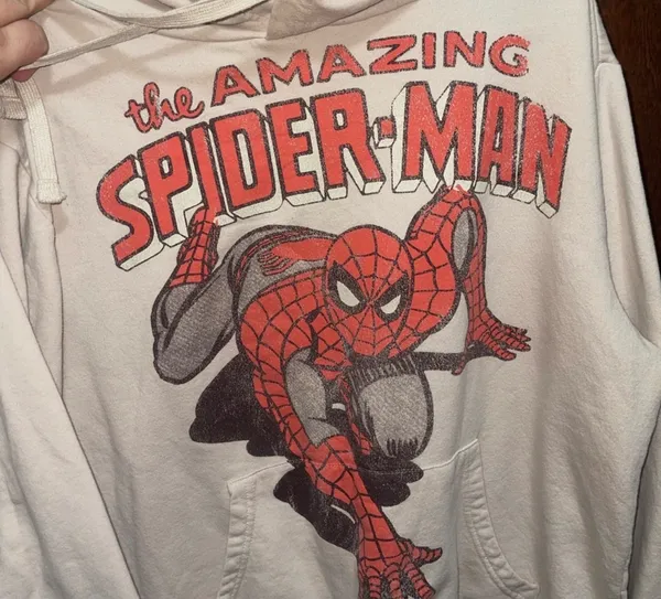 Marvel Comics Spider Man Beige Spider-Man Graphic Hoodie for Men - SM/P/C - Image 4