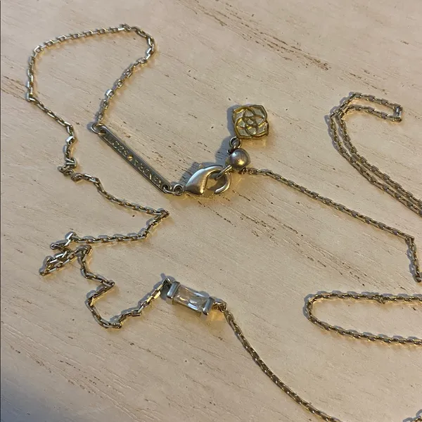 Kendra Scott - Juliette White Crystal Silver Pendant Necklace - Image 3