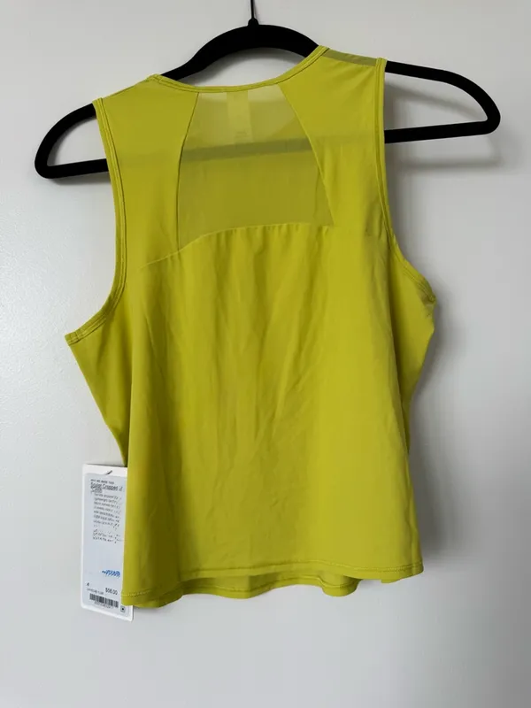 NWT LULULEMON - Yellow Serpentine Crop Tank - $58 - 4 - Image 2